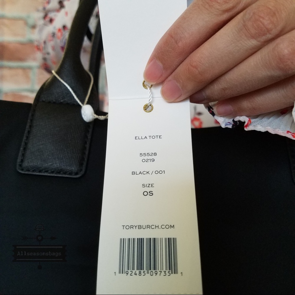 ❗️❗️SALE Tory Burch nylon LARGE tote BLACK ella - Picture 2 of 7